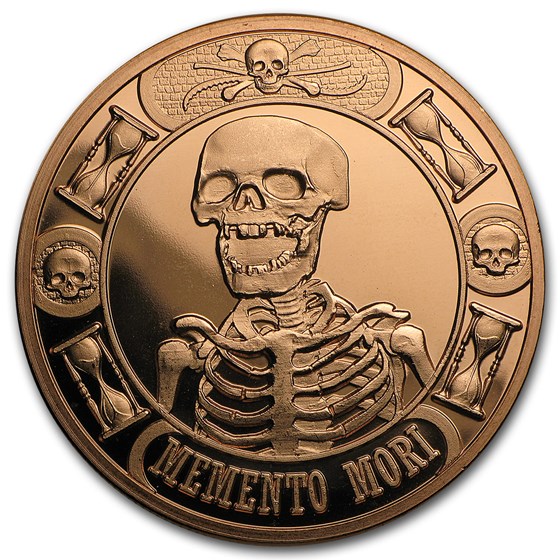 1 oz Copper Round - Memento Mori The Last Laugh (Anonymous Mint) 1 oz Copper Round - Memento Mori The Last Laugh (Anonymous Mint)